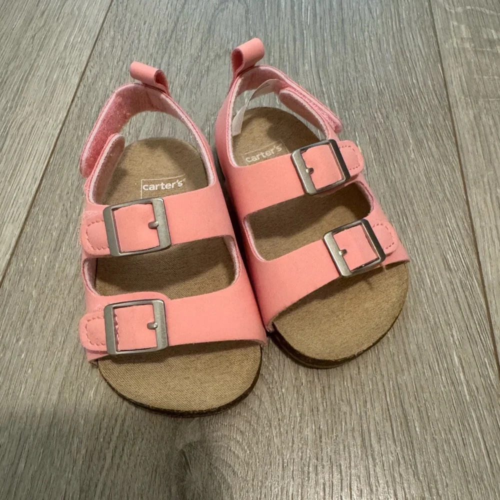 Carter's Baby Pink Double-Buckle Kids Sandals